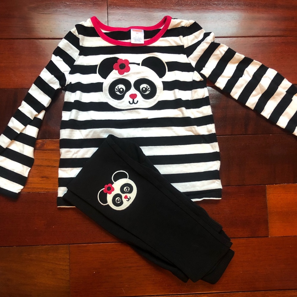 Gymboree Girls Panda Top & Pants 5T
